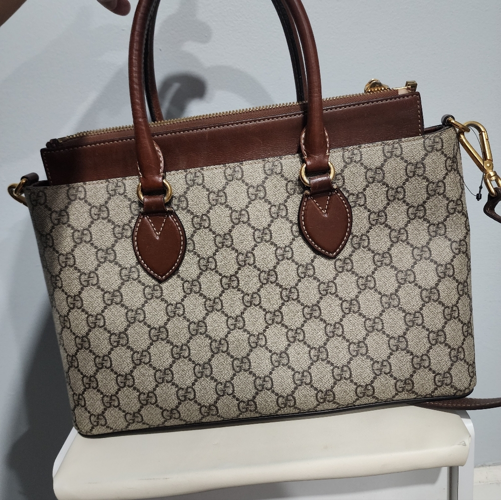 GUCCI GG Supreme 2Way Shoulder Bag Handbag - Picture 5 of 9